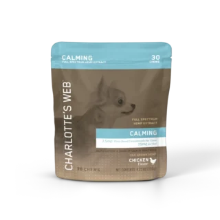 Charlotte’s Web Calming Full Spectrum CBD Chews for Dogs Chicken 30–60 Count