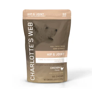 Charlotte’s Web Hip & Joint Full Spectrum CBD Chews for Dogs Chicken 30–60 Count