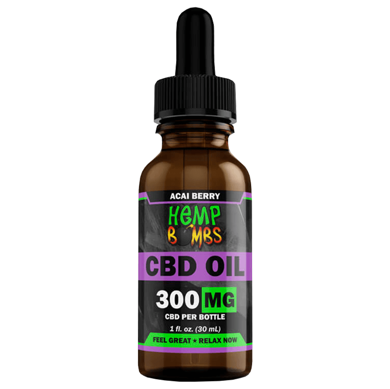 Broad Spectrum CBD Oil Tincture - Acai Berry - Hemp Bombs