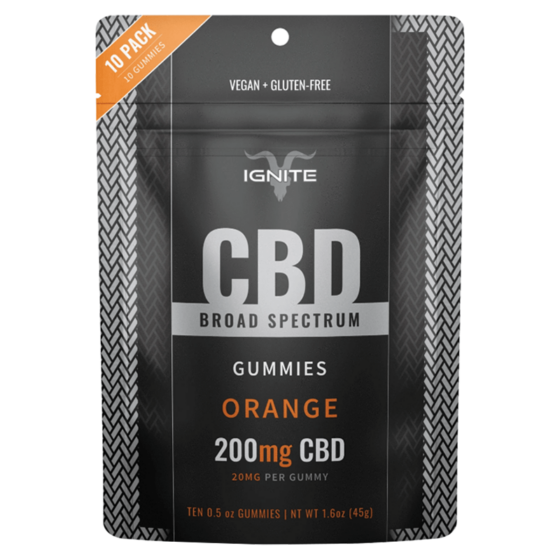 Ignite CBD - CBD Edible - Broad Spectrum Gummies Orange - 20mg