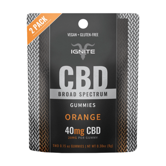 Ignite CBD - CBD Edible - Broad Spectrum Gummies Orange - 20mg