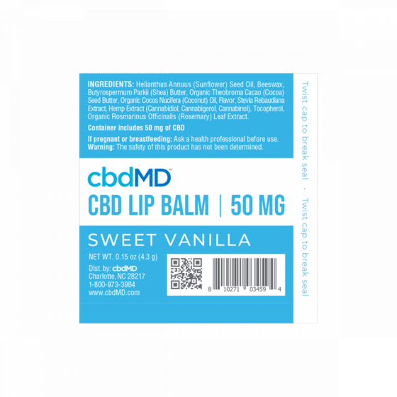 cbdMD - CBD Topical - Lip Balm 3-Pack - 50mg