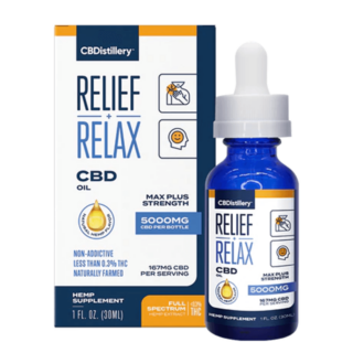 Relief + Relax Full Spectrum CBD Oil Tincture - 5000mg - CBDistillery