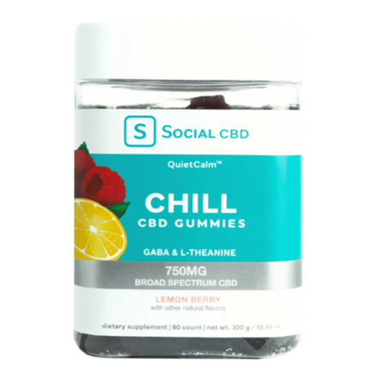 Social CBD - CBD Edible - Chill Broad Spectrum Lemon Berry Gummies - 750mg