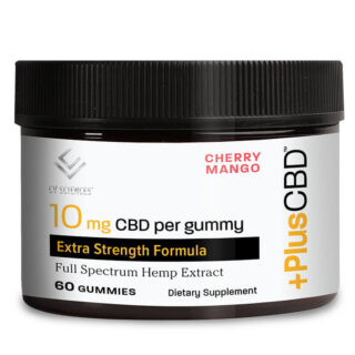 CBD Gummies - Full Spectrum Cherry Mango CBD Gummies - 10mg - by PlusCBD