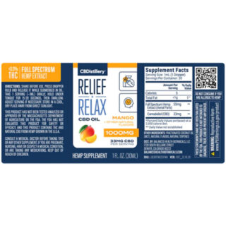 Full Spectrum CBD Oil Tincture - Mango - 1000mg - CBDistillery