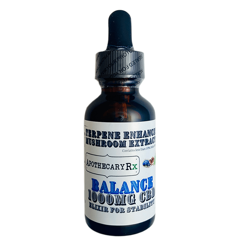 CBD Oil Tincture with Terpenes & Adaptogenic Mushroom - Apothecary Rx