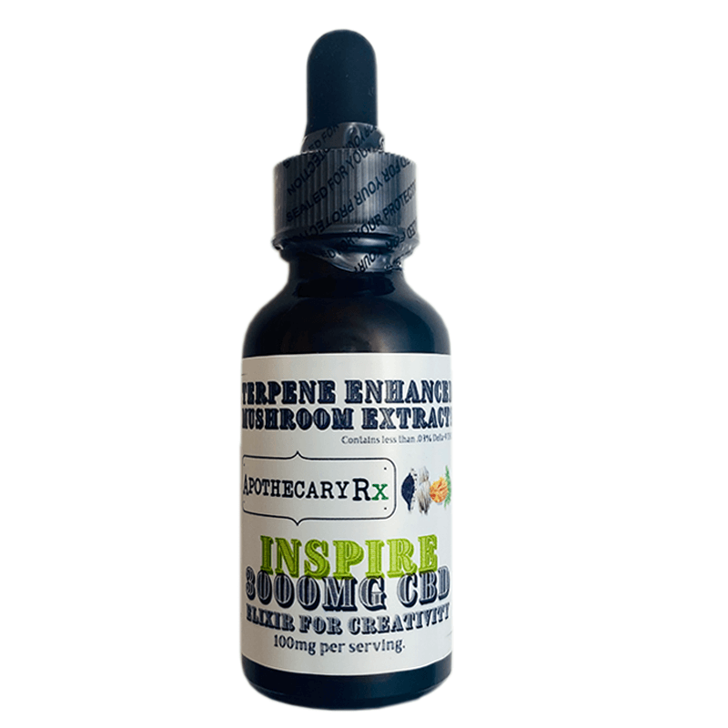Inspire CBD Oil Tincture with Terpenes & Adaptogenic Mushroom - Apothecary Rx - Image 2
