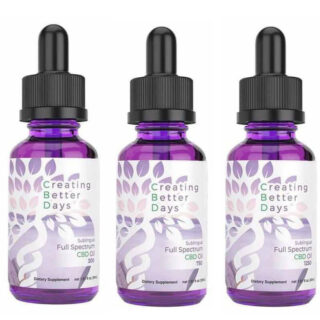 Creating Better Days - CBD Tincture - Full Spectrum Oil - 300mg-1250mg