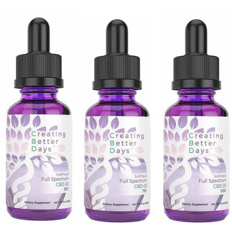 Creating Better Days - CBD Tincture - Full Spectrum Oil - 300mg-1250mg - Image 2