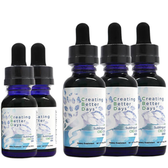 CBD Oil - Isolate Sublingual Oil CBD Tincture - 250mg-2500mg - By Creating Better Days