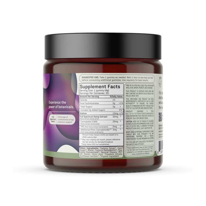 Medterra Max Relief Full Spectrum CBD + THC Gummies Citrus - 20ct