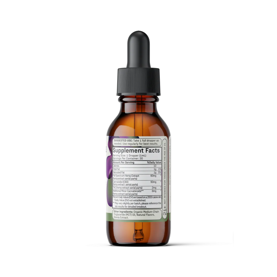 Medterra Max Relief Full Spectrum CBD+THC Oil Tincture Chocolate Mint 1500mg