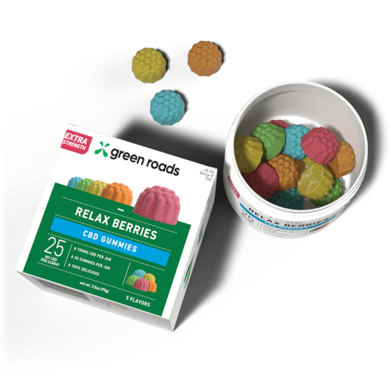 Extra Strength CBD Gummies - Relax Berries - Green Roads OPEN