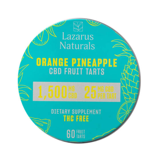 CBD Edibles - Orange Pineapple Fruit Tarts - Lazarus Naturals