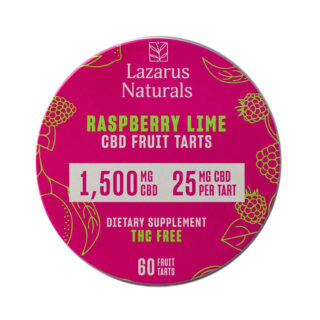 Lazarus Naturals - CBD Edible - Fruit Tarts Raspberry Lime - 500mg-1500mg