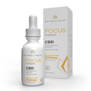 CBD Oil - Focus Pineapple CBD Tincture - 250mg-1500mg - By Sky Wellness