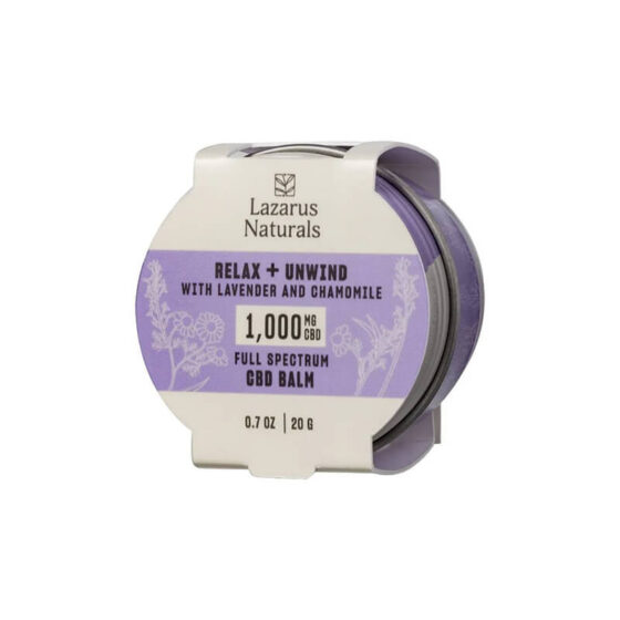 Relax + Unwind Full Spectrum CBD Balm with Lavender & Chamomile - Lazarus Naturals