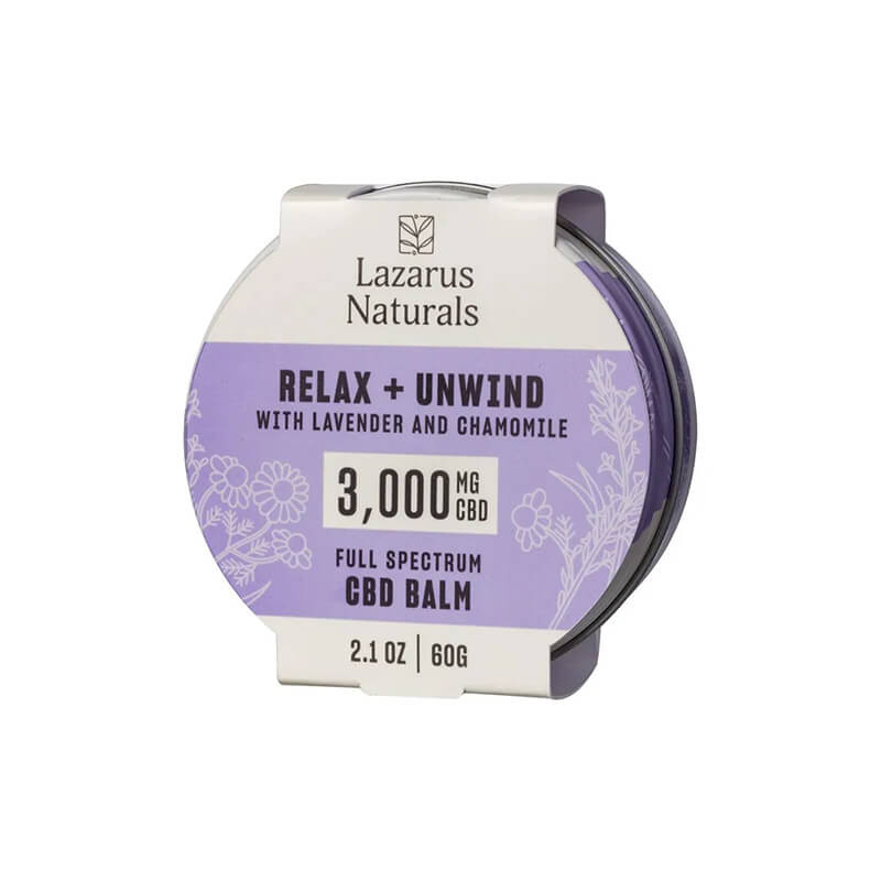 Relax + Unwind Full Spectrum CBD Balm with Lavender & Chamomile - Lazarus Naturals - Image 2