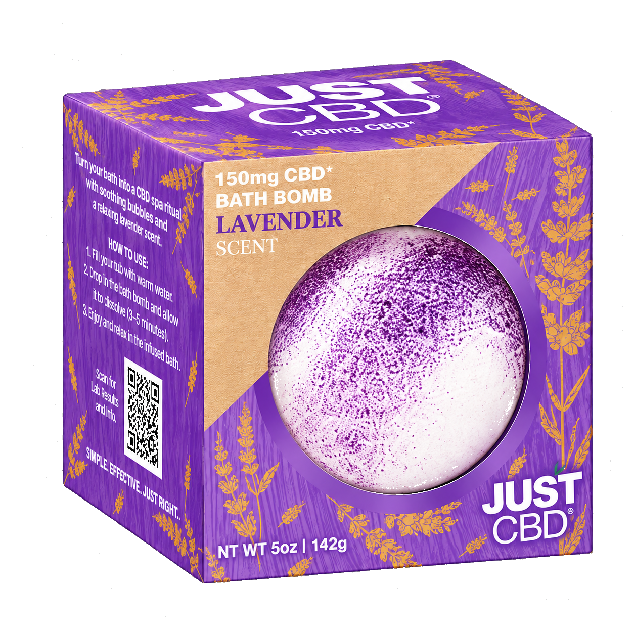 JustCBD CBD Bath Bomb 150mg – 5 oz - Image 5