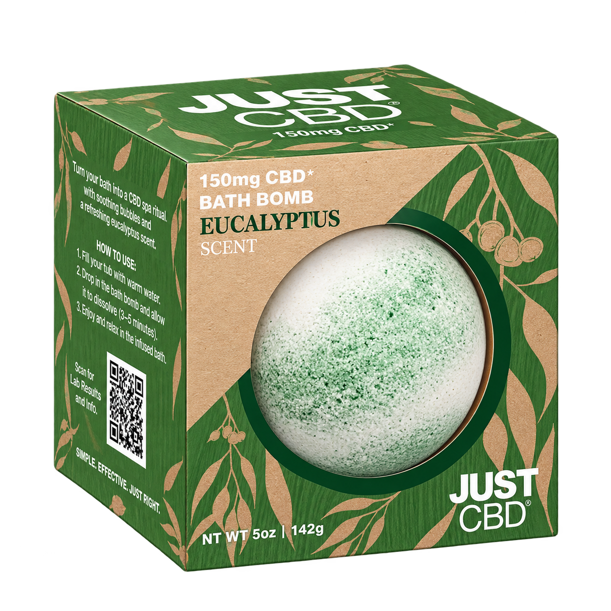 JustCBD CBD Bath Bomb 150mg – 5 oz - Image 4