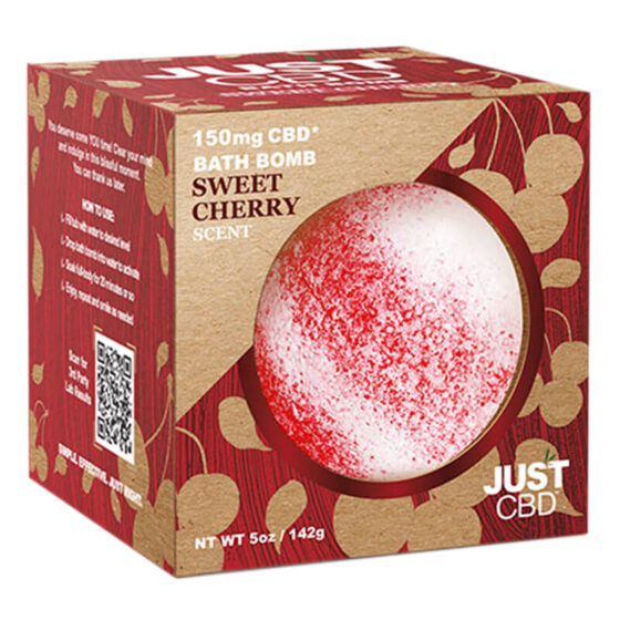 CBD Bath Bomb - Sweet Cherry Scent - JustCBD