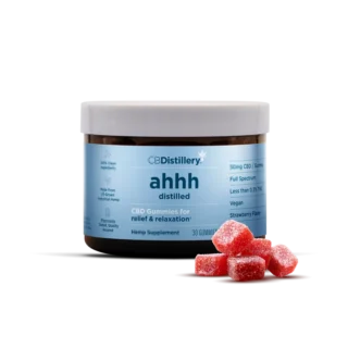 CBDistillery  ahhh Distilled Full Spectrum CBD Gummies  Strawberry 30MG – 30 Count