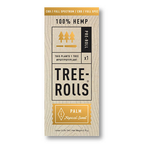Tree Rolls - Hemp Flower - Palm Full Spectrum Pre-Roll - 0.75g