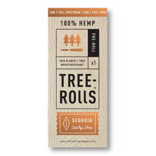 Tree Rolls - Hemp Flower - Sequoia Full Spectrum Pre-Roll - 0.75g