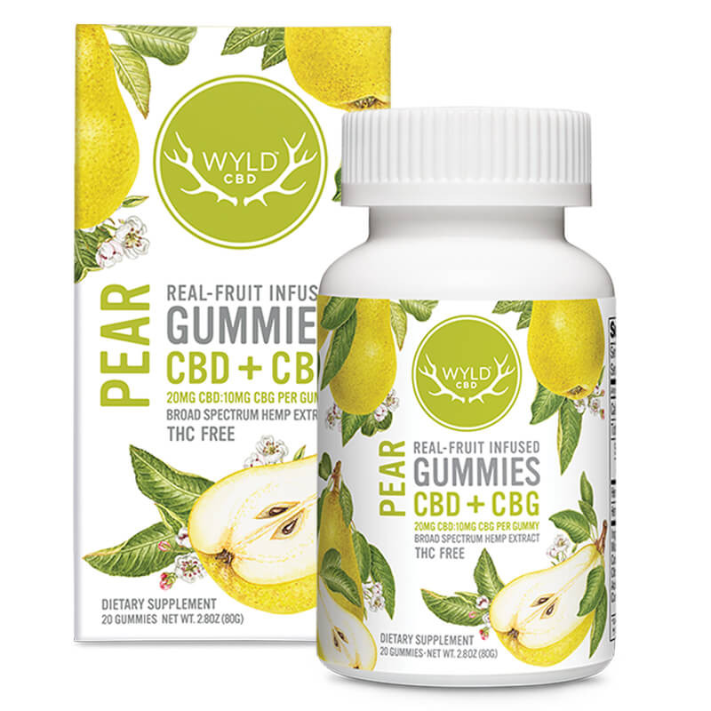 CBD Gummies with CBG Pear Wyld CBD