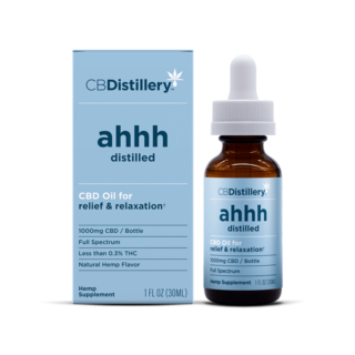 Relief + Relax CBD Isolate Oil Tincture - CBDistillery 1000 box