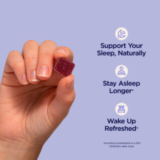 CBDistillery shhh Distilled CBN + CBD Full Spectrum Sleep Gummies  Elderberry – 30 Count