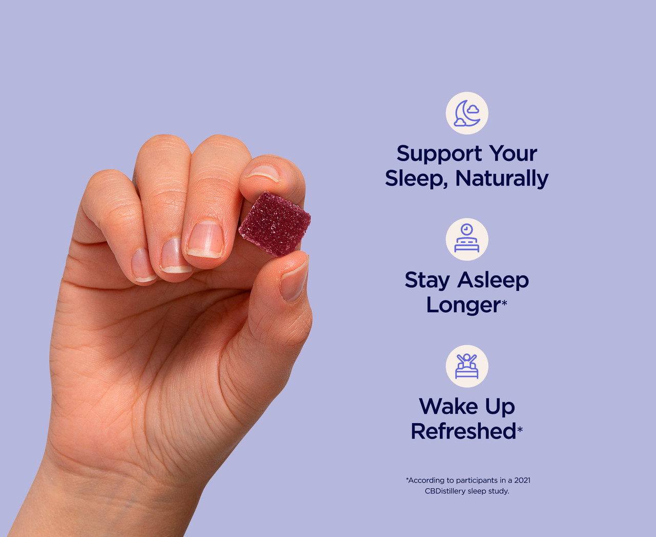 CBDistillery shhh Distilled CBN + CBD Full Spectrum Sleep Gummies Elderberry – 30 Count - Image 2