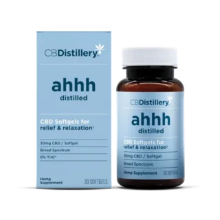 CBDistillery ahhh Distilled Broad Spectrum CBD Softgels – 30MG
