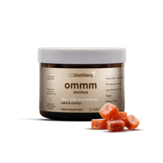 CBDistillery  Ommm Distilled Full Spectrum CBG + CBD Calm & Clarity Gummies 15MG + 15MG – 30 Count