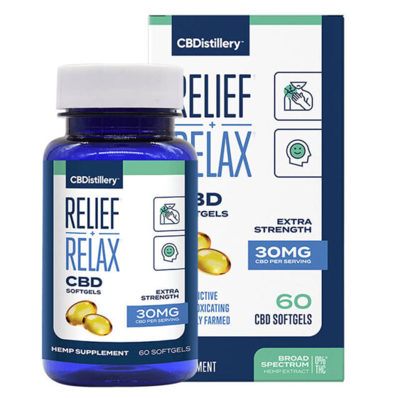 Relief + Relax Broad Spectrum CBD Capsules -  CBDistillery