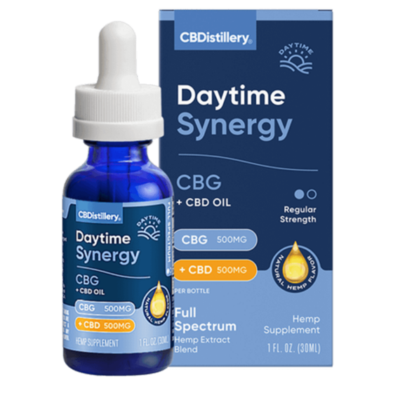 CBD Tincture - Daytime Synergy CBD + CBG 1:1  CBD Oil - 1000mg-2000mg - By CBDistillery