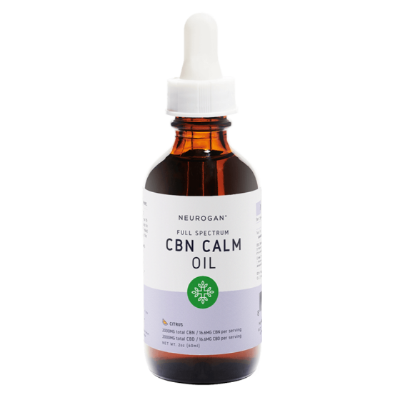 Neurogan, Inc. - CBD Tincture - Full Spectrum 1:1 CBN Calm Oil Citrus - 2000mg