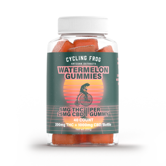 Full Spectrum CBD + Delta 9 THC Gummies - Watermelon - Cycling Frog