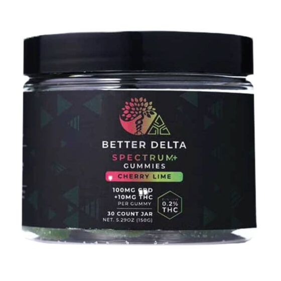 THC Gummies - Delta9 + CBD Cherry Lime Gummies - 100mg - By Better Delta by Creating Better Days