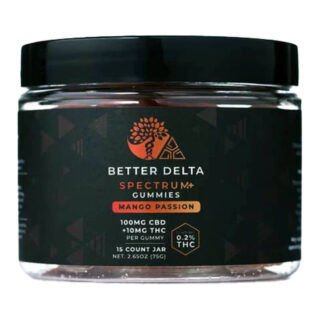 THC Gummies - Delta 9 + CBD Mango Passion Gummies - 100mg - By Better Delta by Creating Better Days
