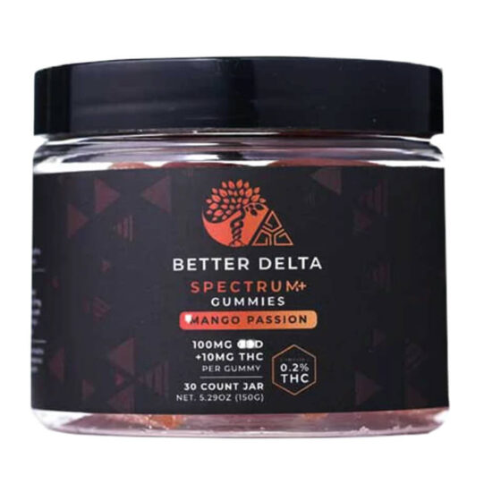 THC Gummies - Delta 9 + CBD Mango Passion Gummies - 100mg - By Better Delta by Creating Better Days
