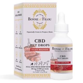 Bonne et Filou - CBD Pet Tincture - Full Spectrum Calming & Wellness Filet Mignon Flavor - 150mg-600mg