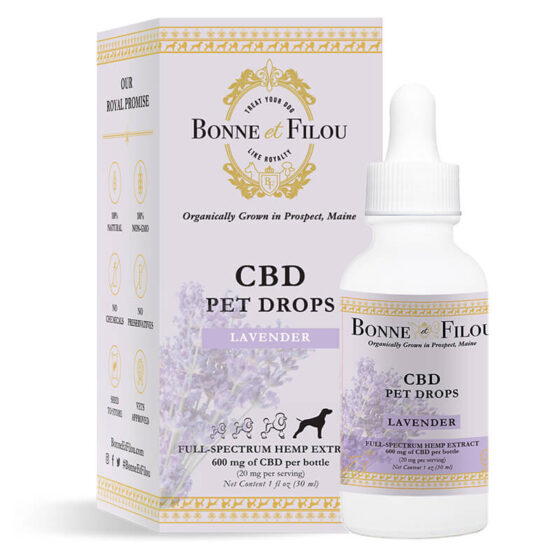 Bonne et Filou - CBD Pet Tincture - Full Spectrum Calming & Wellness Lavender Flavor - 150mg-600mg