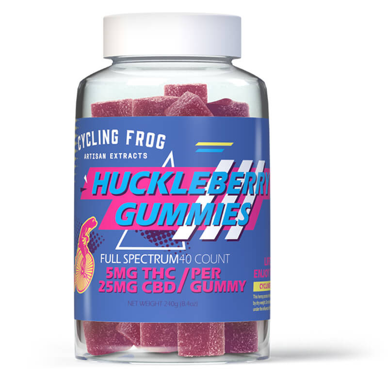 Full Spectrum CBD + Delta 9 THC Gummies - Huckleberry - Cycling Frog