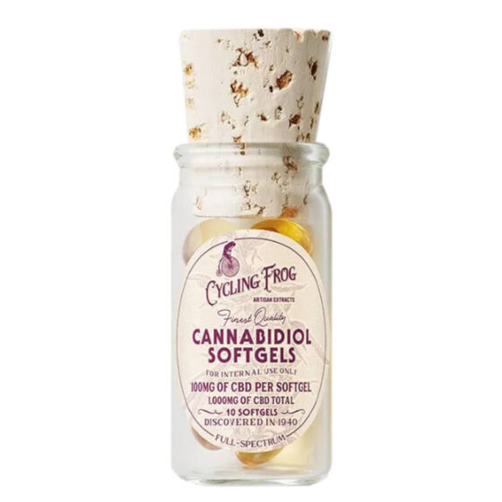 Cycling Frog - CBD Capsules - Full Spectrum Cannabidiol Softgels - 100mg