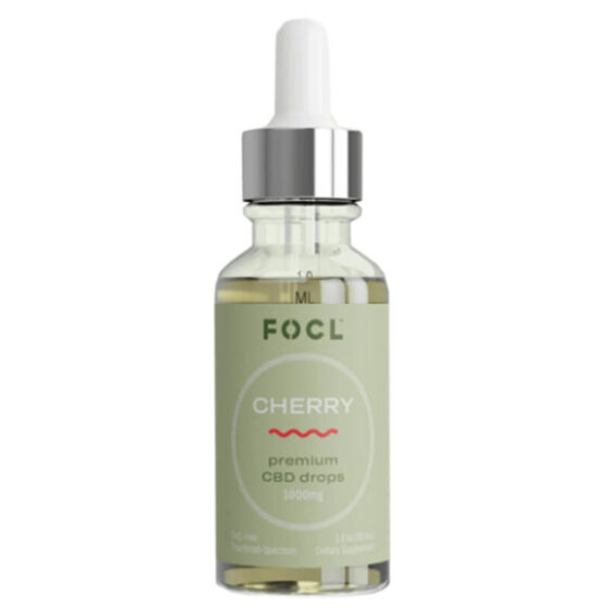FOCL - CBD Tincture - Broad Spectrum Organic Drops Cherry - 1000mg