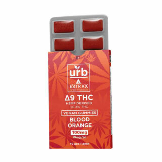 Urb x Delta Extrax - Delta 9 Edible - Blister Pack Vegan Gummies Blood Orange - 100mg