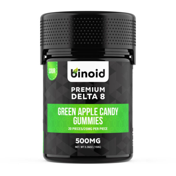 Binoid - Premium Delta 8 Gummies - Sour Green Apple - 25mg