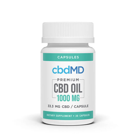 cbdMD - CBD Capsules - Broad Spectrum Capsules - 1000mg-1500mg